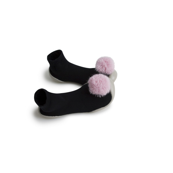Babbucce con pompons rosa