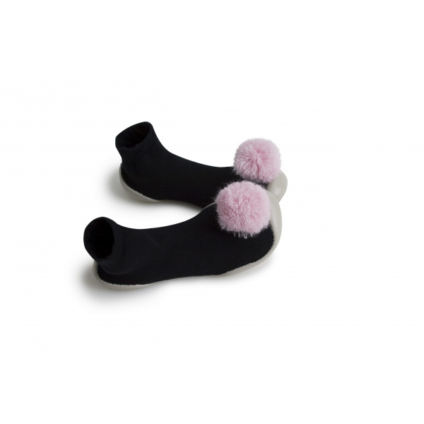Babbucce con pompons rosa