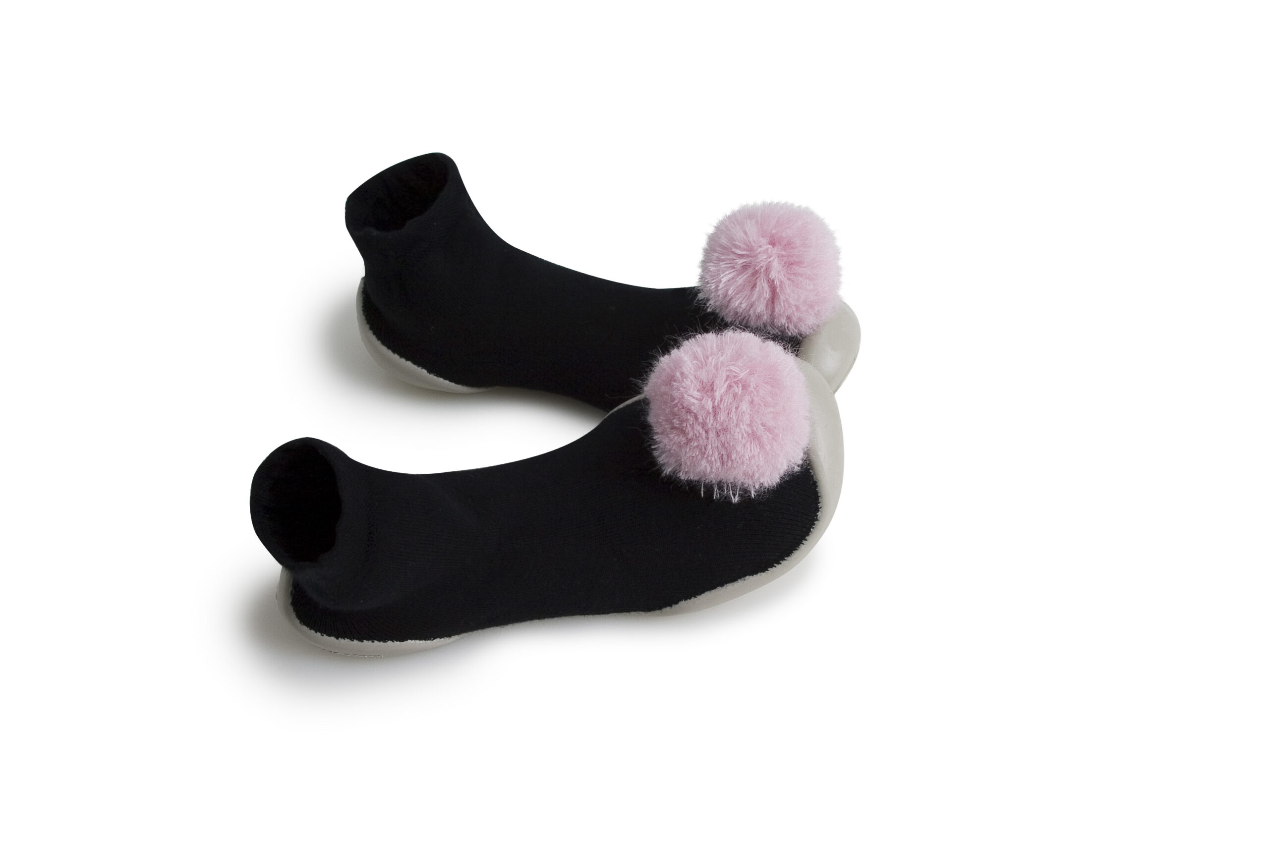 Babbucce con pompons rosa