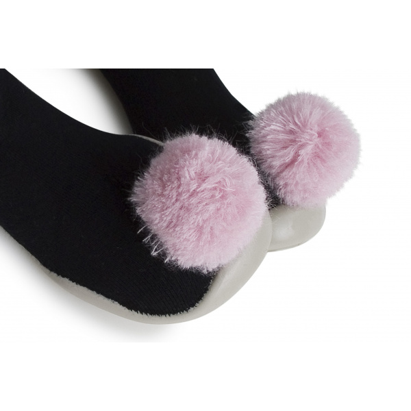 Babbucce con pompons rosa