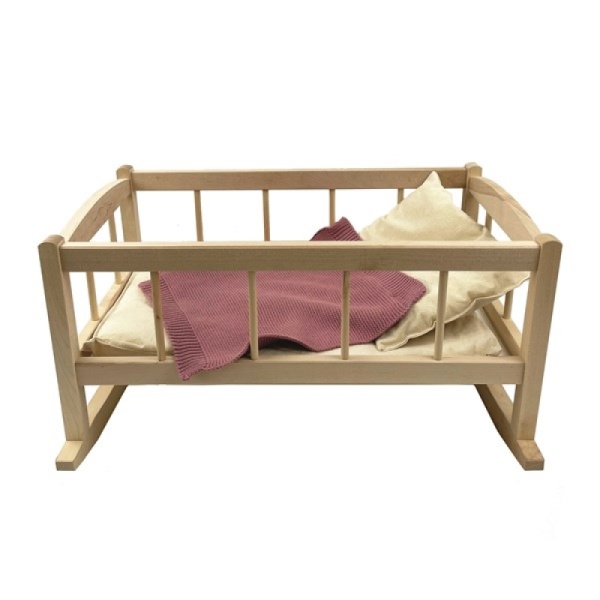 Culla in legno per bambole