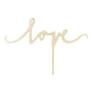 Topper in legno Love