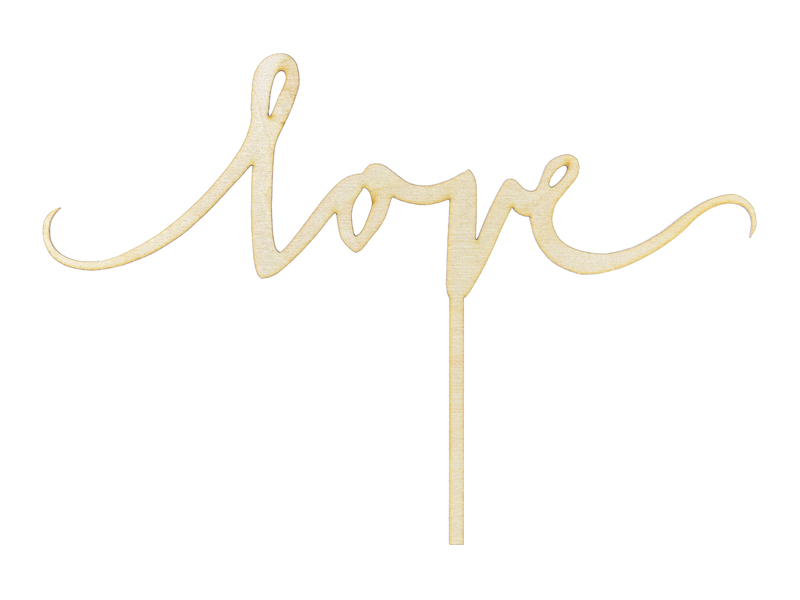 Topper in legno Love