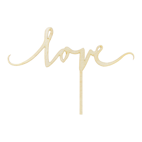 Topper in legno Love