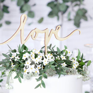 Topper in legno Love