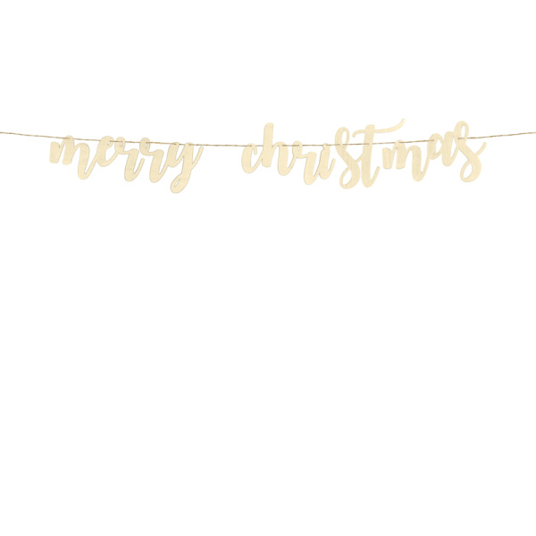 Ghirlanda in legno Merry Christmas