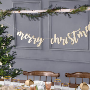 Ghirlanda in legno Merry Christmas