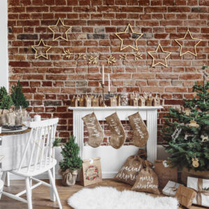 Ghirlanda in legno Merry Christmas