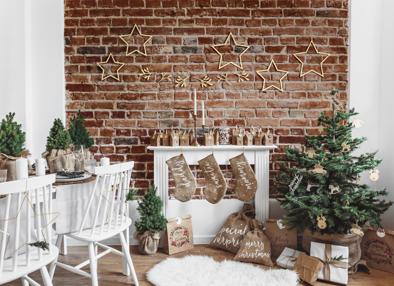 Ghirlanda in legno Merry Christmas