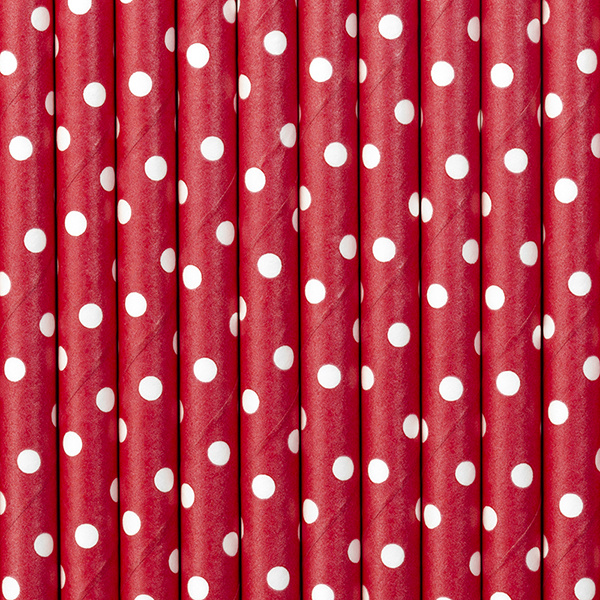 Cannucce di carta pois