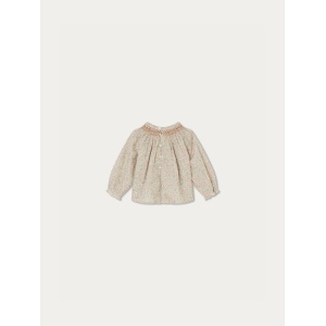Camicetta in tessuto liberty e punto smock