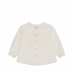 Camicia con colletto in pizzo