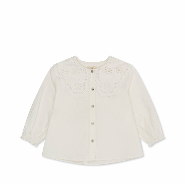 Camicia con colletto in pizzo