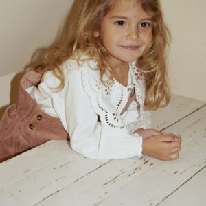 Camicia con colletto in pizzo