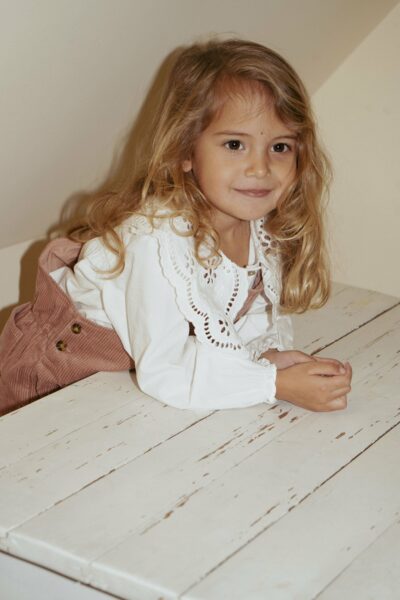 Camicia con colletto in pizzo