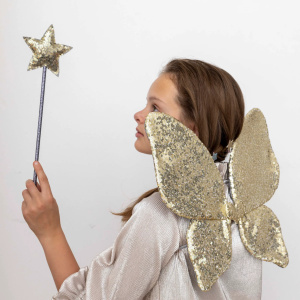 Ali da fata con paillettes scintillanti