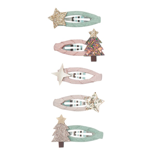 Mollette con stelle e alberi di natale
