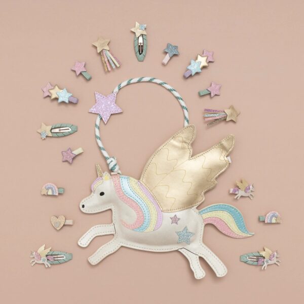 Borsetta unicorno con ali