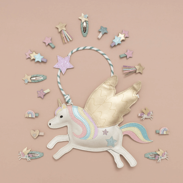 Borsetta unicorno con ali