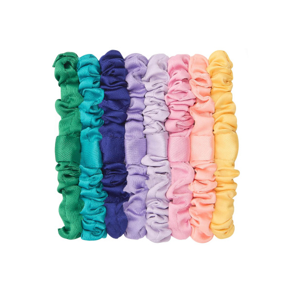 Set 8 Elastici Scrunchies in Raso Bright Satin