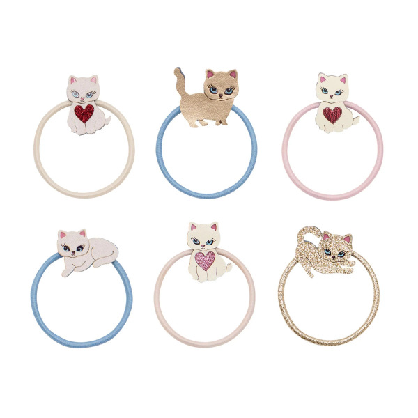 Set 6 Elastici per Capelli Cutey Kitten