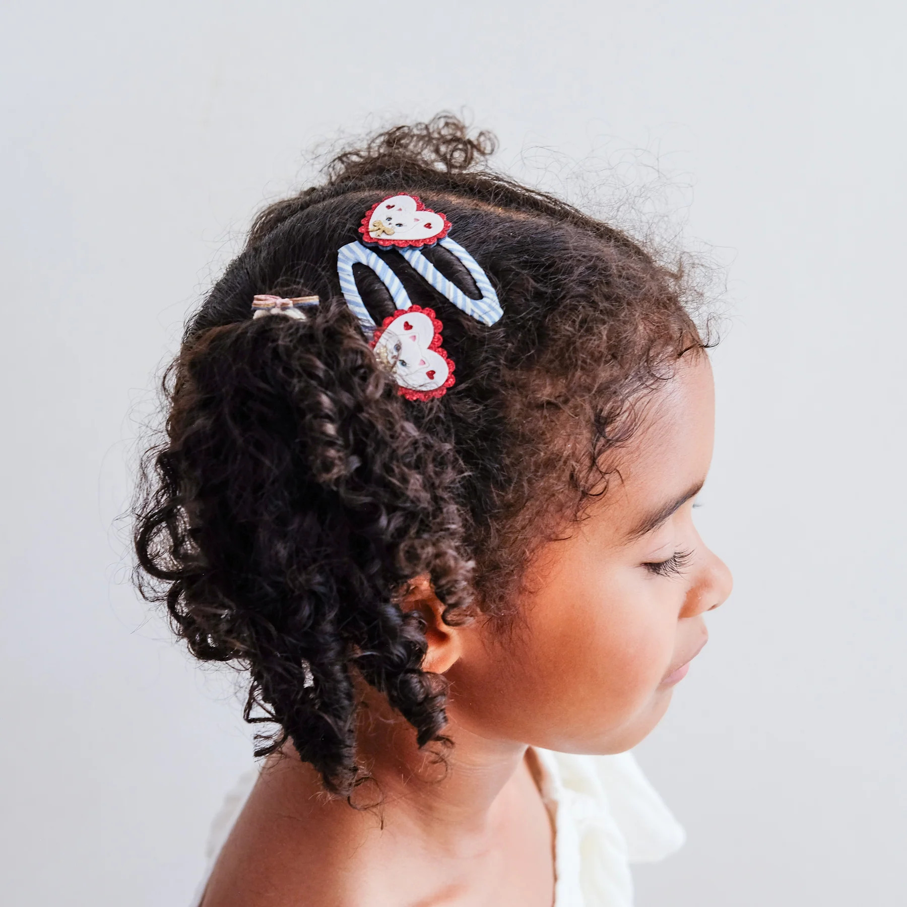 Set 2 Fermagli per Capelli Scalloped Kitty