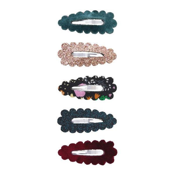 Set 5 Fermagli per Capelli Blackberry Scalloped