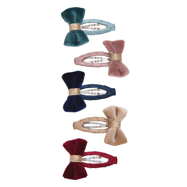 Set 5 Fermagli per Capelli Tinkerbell Velvet Bow