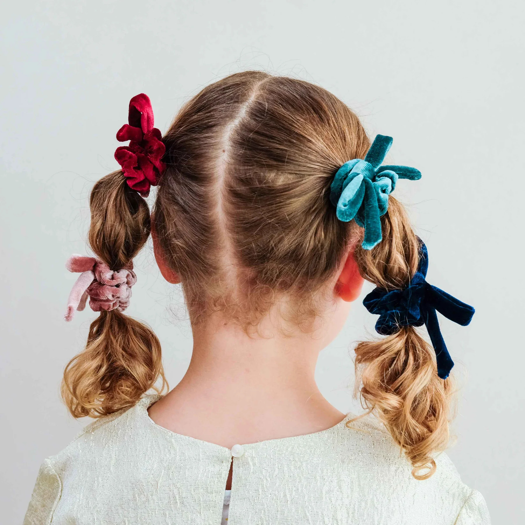 Set 4 Elastici Scrunchies in Velluto Blackberry