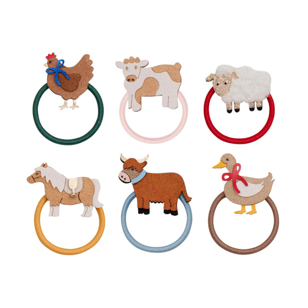 Set 6 Elastici per Capelli Fun Farm