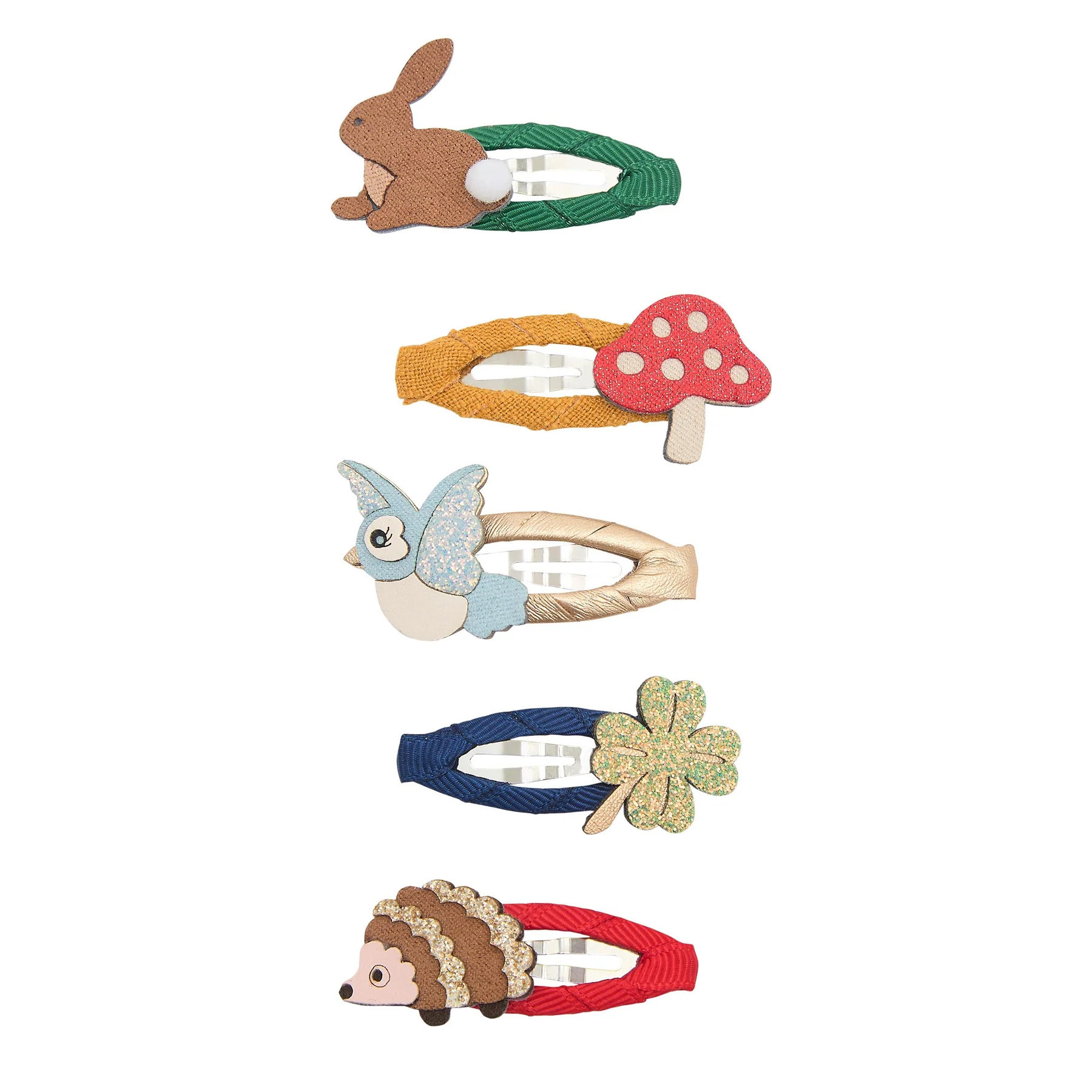 Set 5 Fermagli per Capelli Woodland Pals