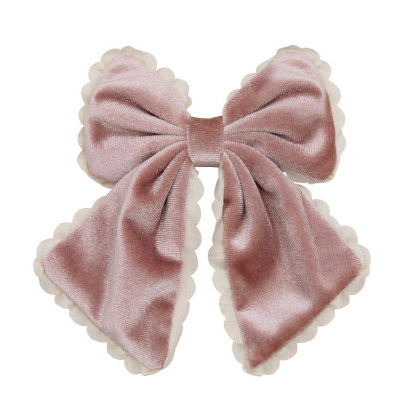 Fiocco per Capelli in Velluto Scalloped Edge