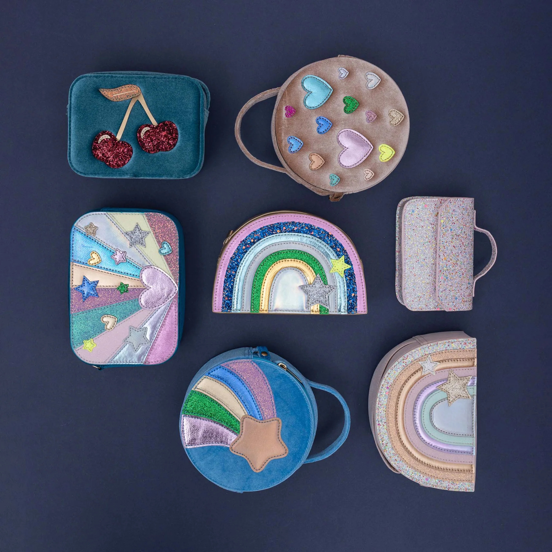Borsa in Velluto Scatter Heart