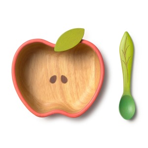 Set ciotola in legno con cucchiaio