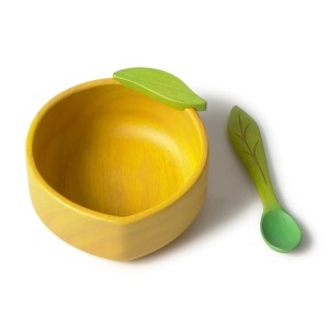 Set ciotola in legno con cucchiaio