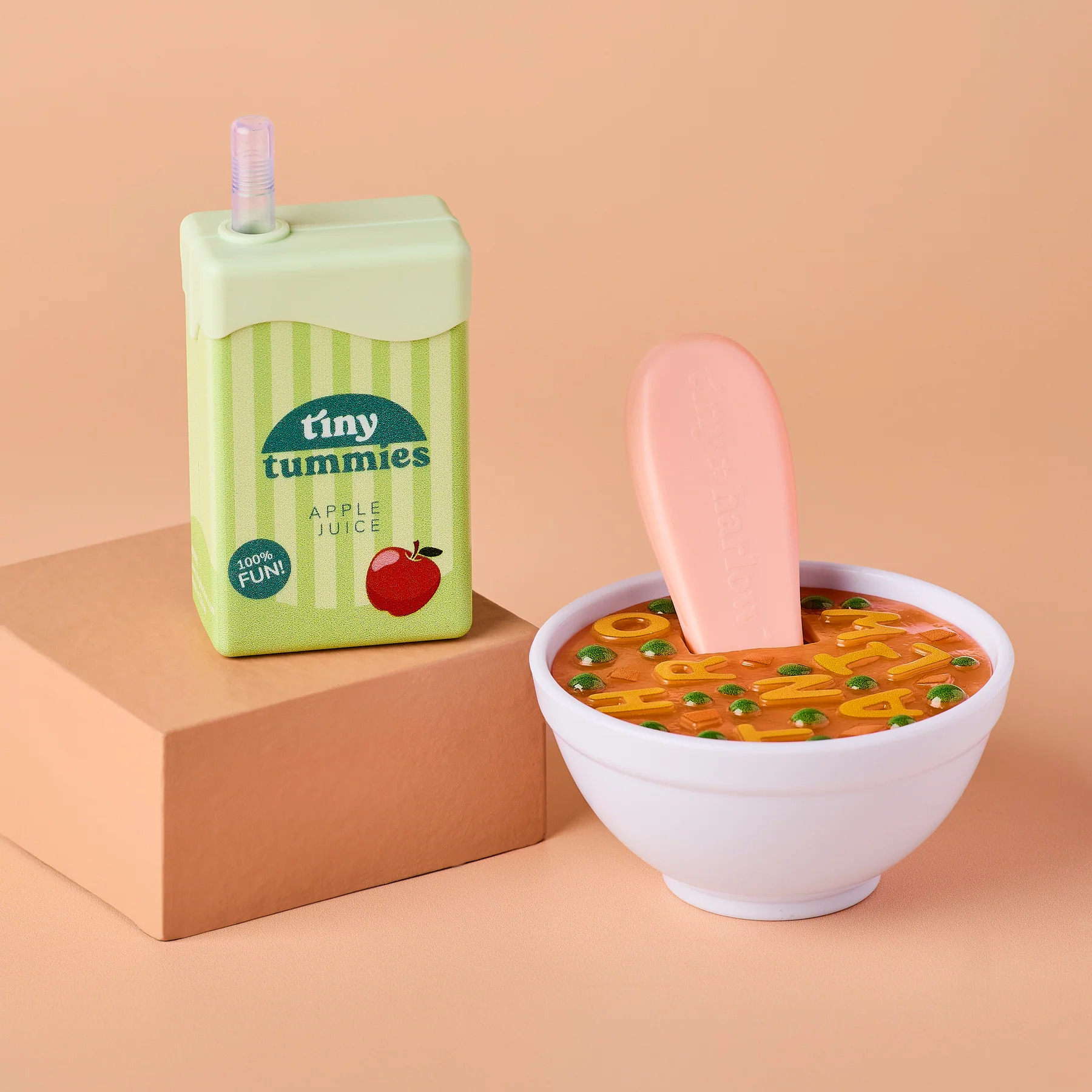 Set Pappa per Bambole Alphabet Soup & Apple Juice