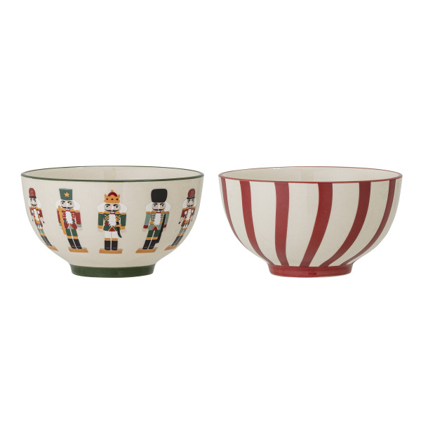 Set 2 Ciotole Natalizie Jolly Schiaccianoci