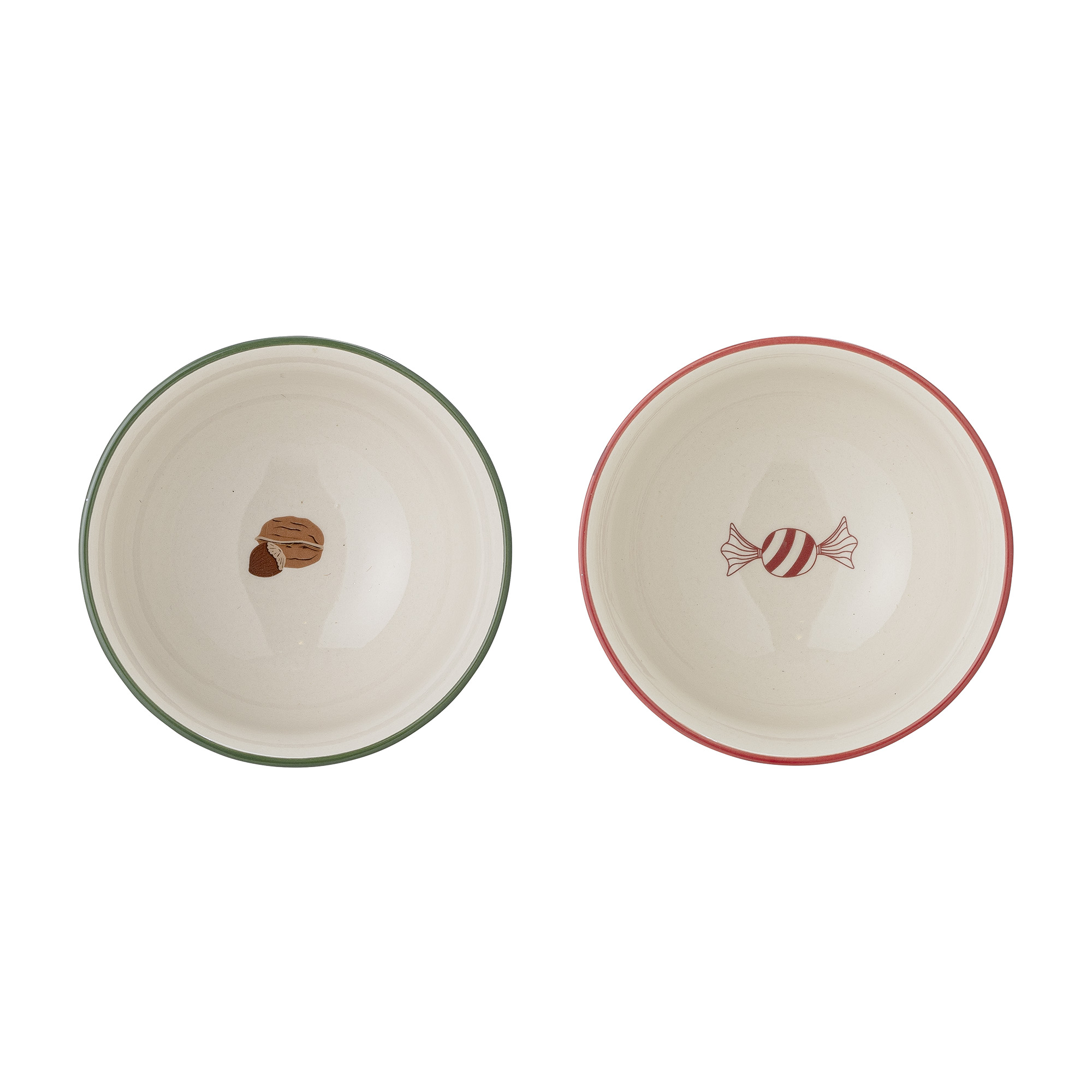 Set 2 Ciotole Natalizie Jolly Schiaccianoci