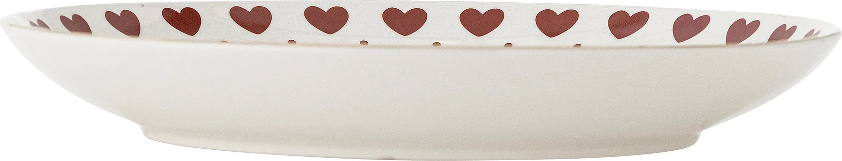 Piatto Piano Jolly con Cuori e Bordo Dorato