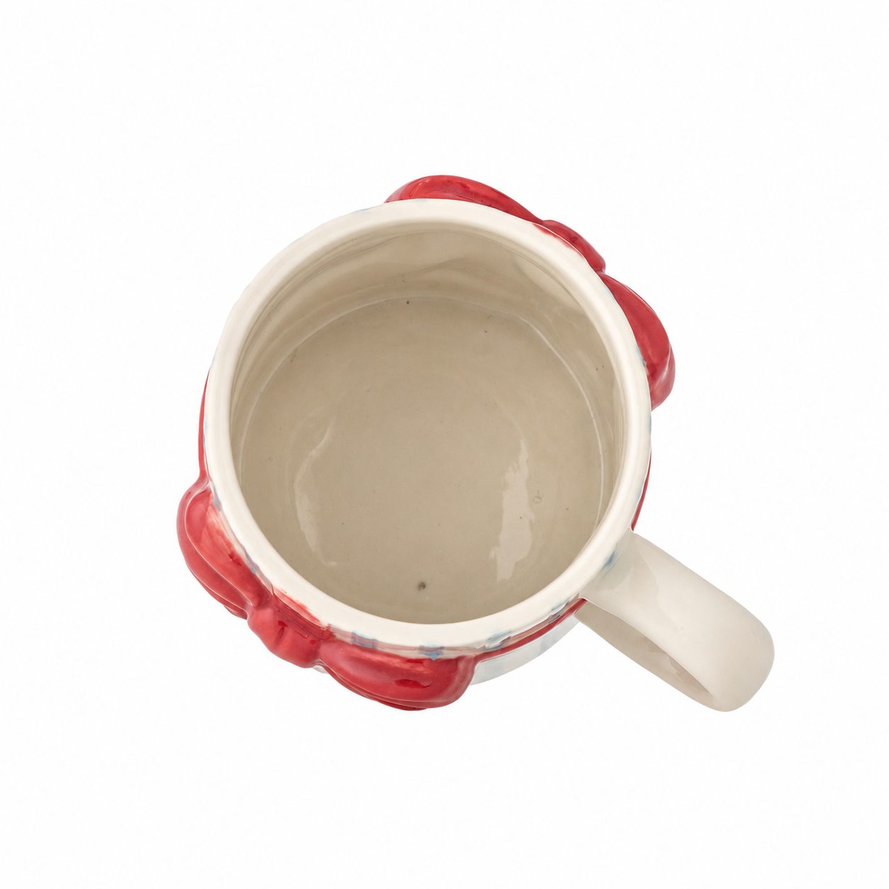 Tazza Bowie a Righe Blu con Fiocco Rosso