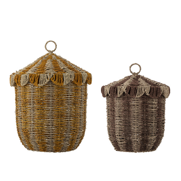 Cesti Portaoggetti con Coperchio Cikkeline (Set da 2)