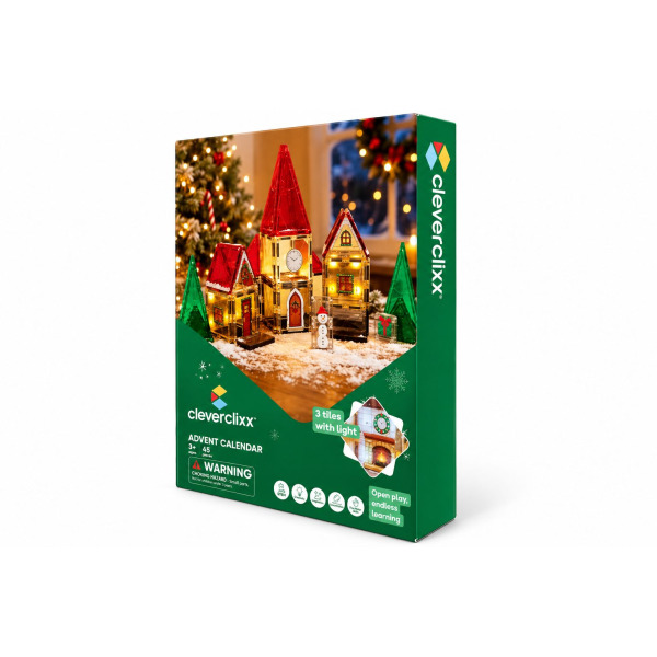 Calendario dell’Avvento Christmas Village – 46 Tessere Magnetiche Luminose