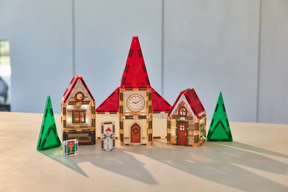 Calendario dell’Avvento Christmas Village – 46 Tessere Magnetiche Luminose