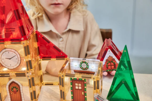Calendario dell’Avvento Christmas Village – 46 Tessere Magnetiche Luminose