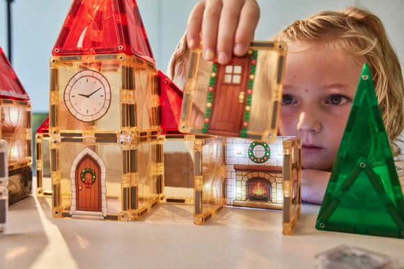 Calendario dell’Avvento Christmas Village – 46 Tessere Magnetiche Luminose