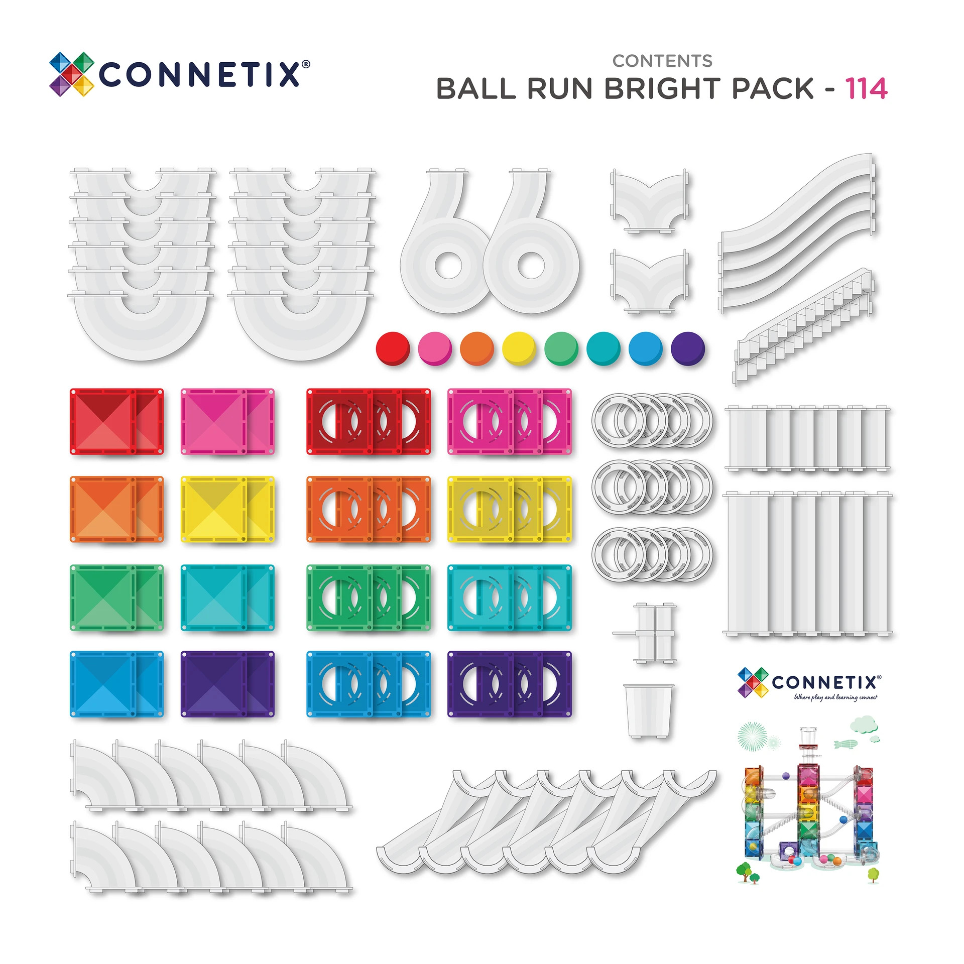 Ball Run Bright Pack 114 pezzi