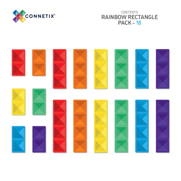 Pacchetto Rettangolo Arcobaleno 18 pz