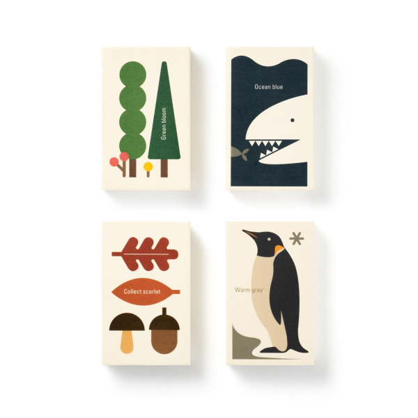 Crayon Block Seasons – Set di Pastelli a Mattoncino 4 Stagioni