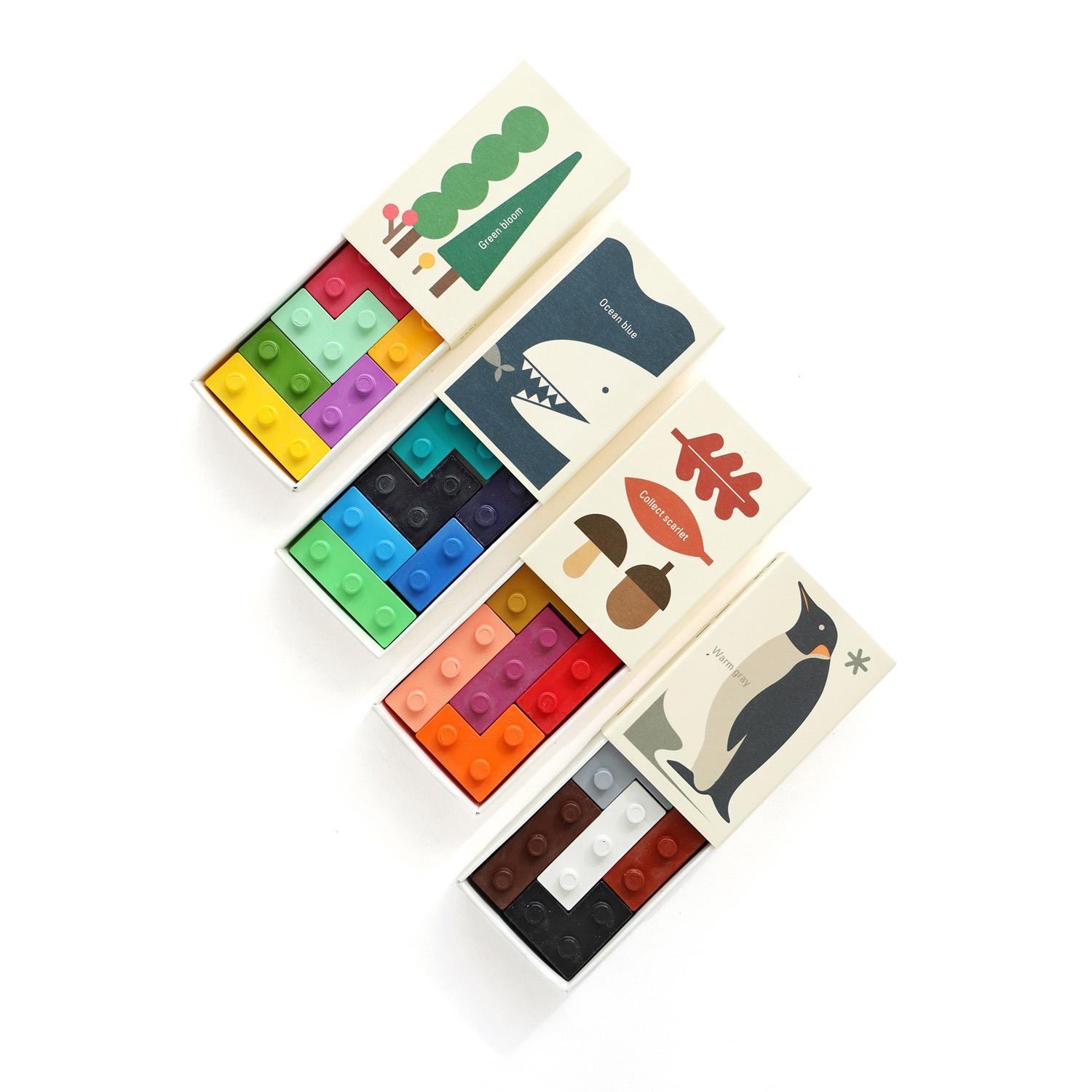Crayon Block Seasons – Set di Pastelli a Mattoncino 4 Stagioni
