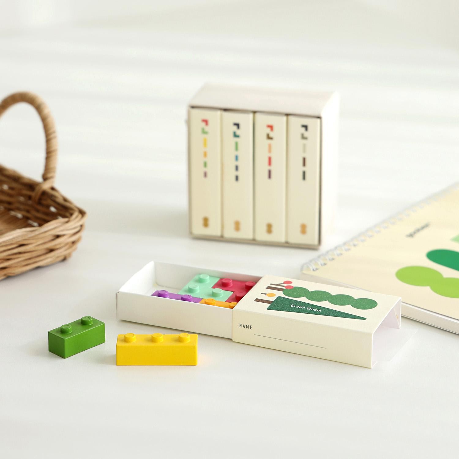 Crayon Block Seasons – Set di Pastelli a Mattoncino 4 Stagioni